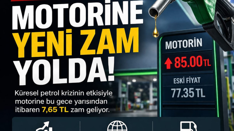 MOTORİNE SERT ZAM KAPIDA