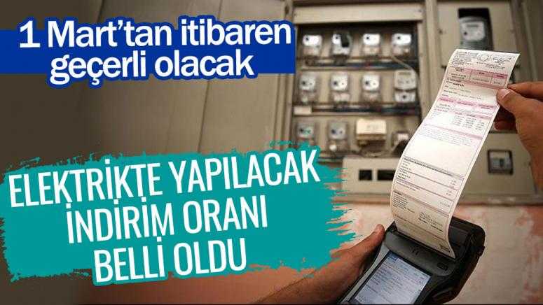 Elektrik faturalarında yapılacak indirim oranı belli oldu! 1 Mart'tan itibaren geçerli olacak