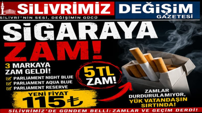 Sigaraya Yeni Zam: 3 Parliament Grubunda Fiyat 115 TL’ye Yükseldi