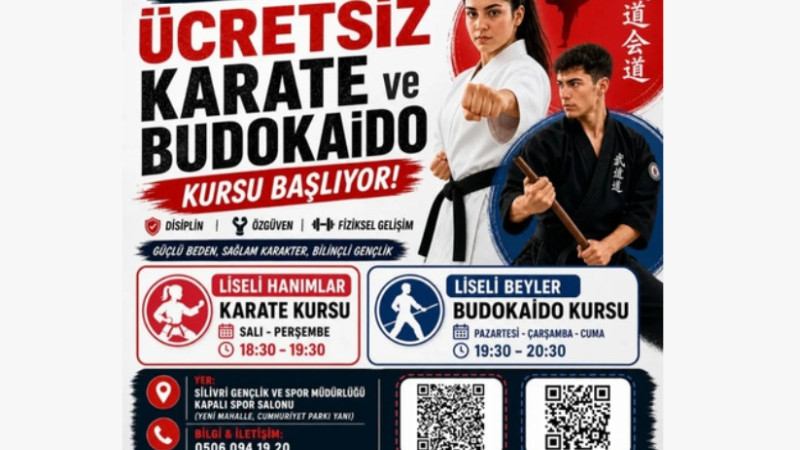 Silivri’de Liselilere Ücretsiz Spor Fırsatı: TÜGVA’dan Karate ve Budokaido Kursları